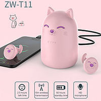 Tws Girls Use Bluetooth Headsets Stereo Headsets With Microphone And Single And Dual Ear Mode With Led Charger
