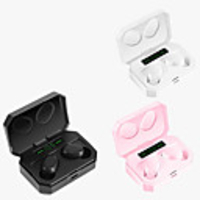 TWS True Wireless Earbuds Bluetooth5.0 Stereo with Microphone with Volume Control Auto Pairing for Sport Fitness