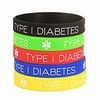type 1 diabetes medical alert id bracelet silicone id wristbands 5 pack