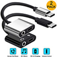 Type-C Adapter 2.4 A 0.2m(0.65Ft) 1 to 2 TPE USB Cable Adapter For Samsung / Huawei
