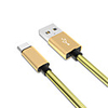 Type-C Cable 1.0m(3Ft) Quick Charge Stainless steel USB Cable Adapter For Samsung / Huawei / Xiaomi