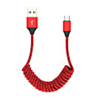 Type-C Cable 1.2m(4Ft) Retractable / Quick Charge Nylon USB Cable Adapter For Huawei