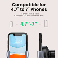 UGREEN Phone Holder Stand Mount Car Car Holder Gravity Type Silicone Aluminum Alloy Phone Accessory iPhone 12 11 Pro Xs Xs Max Xr X 8 Samsung Glaxy S21 S20 Note20 miniinthebox