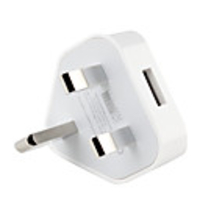 UK Plug USB AC Charger for The New iPad and iPad 2 (White)