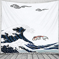 Ukiyoe Wall Tapestry Art Decor Blanket Curtain Hanging Home Bedroom Living Room Decoration Beautiful View From The Window miniinthebox