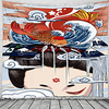 Ukiyoe Wall Tapestry Art Decor Blanket Curtain Hanging Home Bedroom Living Room Decoration Beautiful View From The Window miniinthebox