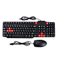 Ultimate PC Gaming PS/2 Keyboard and USB Mouse Set (Black)