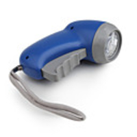 Ultra Bright 3 LEDs Hand-Pressing FlashLight - Blue