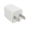 Ultra-Mini USB Adapter/Charger with Data/Charging Cable for iPod/iPhone 2/3 - US Plug (White)