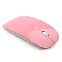 Ultra-Slim USB 2.4GHz Wireless Mouse (Pink)