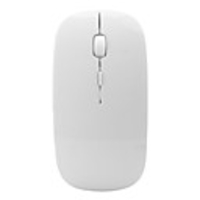Ultra-Slim Wireless USB Mouse with Retractable USB Cable (White)