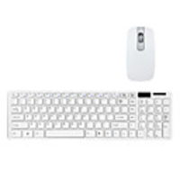 Ultra-Thin 2.4G Wireless QWERTY Keyboard and Mouse Kit with Keyboard Cover