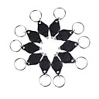 Ultra-Value Bright LED Keychain Flashlights - Black (10-Pack)