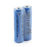 UltraFire 3.6V 900mAh Rechargeable Lc14500 Li-ion Batteries (2-Pack Blue)