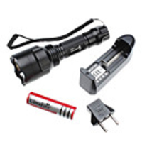 UltraFire C8 5-Mode Cree Q5 LED Flashlight Set (3W,  200LM,  1x18650)