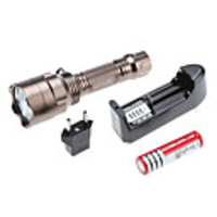 UltraFire C8 5-Mode Cree XM-L T6 LED Flashlight Set (10W,  1000LM,  1x18650)