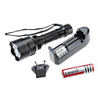 UltraFire C8 5-Mode Cree XM-L T6 LED Flashlight Set (10W,  1000LM,  1x18650)