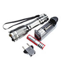 UltraFire E6 Focus Adjustable Zoom 3-Mode Cree Q5 LED Flashlight Set (3W,  200LM,  1x18650,  3xAAA)