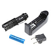 UltraFire Focus Adjustable Zoom 3-Mode Cree Q5 LED Flashlight Set (3W,  200LM,  1xAA,  1x14500)