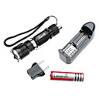 UltraFire JB Focus Adjustable Zoom 3-Mode Cree Q5 LED Flashlight Set (3W,  200LM,  1x18650)