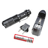 UltraFire SK68 Focus Adjustable Zoom 3-Mode Cree XM-L T6 LED Flashlight Set (10W,  1000LM,  1x18650)