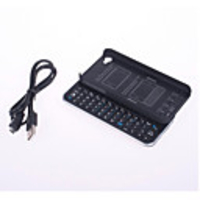 Ultrathin Bluetooth Slide-Out Keyboard Hard Case for Apple iPhone 4 - Black