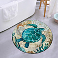 Underwater World SeaTurtle Style Carpet Door Mat Bedroom Living Room Carpet Study Room Carpet Kitchen Bathroom Anti-slip Mat