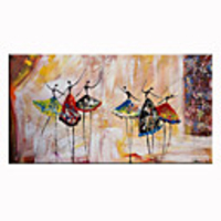 Unframed Panel Abstract Ballet Dancer Hand Painted Oil Painting Modern Abstract Home Decor Wall Art Picture For Living Room Rolled Without Frame