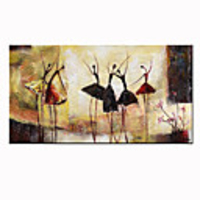 Unframed Panel Abstract Ballet Dancer Hand Painted Oil Painting Modern Abstract Home Decor Wall Art Picture For Living Room Rolled Without Frame