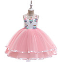 Unicorn Dress Flower Girl Dress Girls