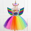 Unicorn Dress Wings Headband Girls