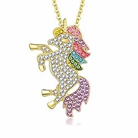 unicorn necklace for girls rainbow unicorn pendant fashion necklace gift for women girl