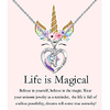 unicorn necklace for little girls women silver unicorn heart pendant jewelry birthday gifts for daughter granddaughter niece