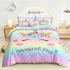 Unicorn Pattern 3-Piece Duvet Cover Set Hotel Bedding Sets Comforter Cover with Soft Lightweight Microfiber,  Include 1 Duvet Cover,  2 Pillowcases (1 Pillowcase for Twin/Single) miniinthebox