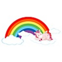 Unicorn Rainbow Decorative Wall Stickers - Plane Wall Stickers Nursery / Kids Room