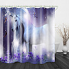 Unicorn White Horse Elf Shower Curtains Hooks Modern Polyester New Design