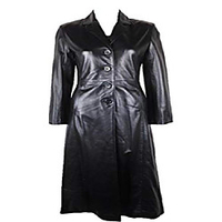 unicorn womens full length trench coat faux leather jacket black ba (16) miniinthebox