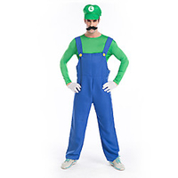 Uniforms Mario Cosplay Costume Hat Masquerade Costume Adults