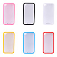 Unique Clear Back Case with Colorful Frame for iPhone 4/4S