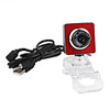 Unique Premium Mini Diamond Webcam with Microphone (Red)