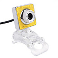 Unique Premium Mini Diamond Webcam with Microphone (Yellow)