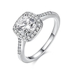 unique princess cut simulated diamond square cz crystal halo promise rings for her white gold plated wedding band women (platinum color,  size 8) kr002