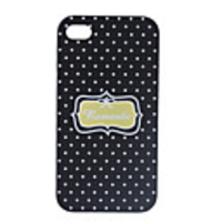 Unique Printing Protective Back Case for iPhone 4 - Black