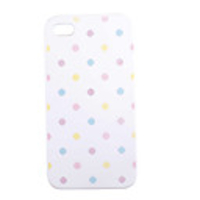 Unique Printing Protective Back Case for iPhone 4 - Colorful Dots