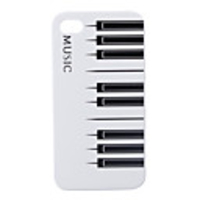 Unique Printing Protective Back Case for iPhone 4 - Piano Image