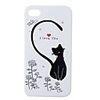 Unique Priting Protective Back Case for iPhone 4 (white)