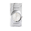 Unique White Metal Lighter with Quartz Watch and 7 Colors Flash LED Light