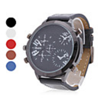 Unisex PU Analog Quartz Wrist Watch (Assorted Colors)