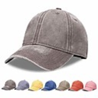 unisex adjustable top hats for women mens baseball caps solid baseball hats cotton dad hats (brown)