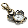 Unisex Alloy Analog Quartz Keychain Watch with Butterfly (Bronze)